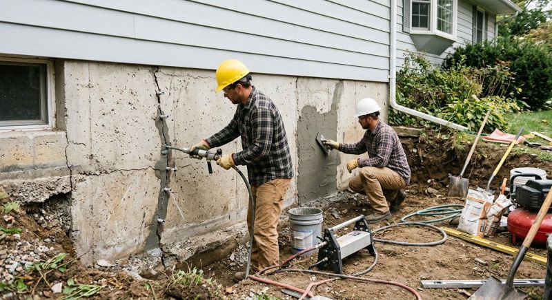 Cracked Foundation Repair in Redding, CT