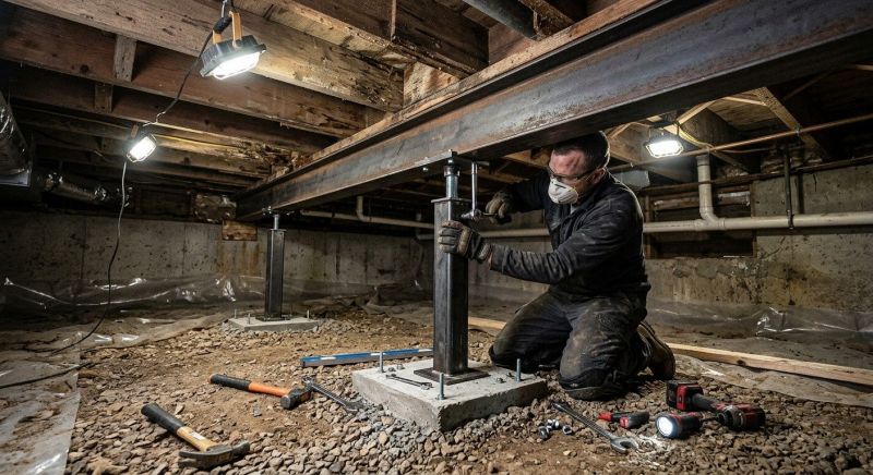 Crawlspace Structural Repair in New Milford, CT