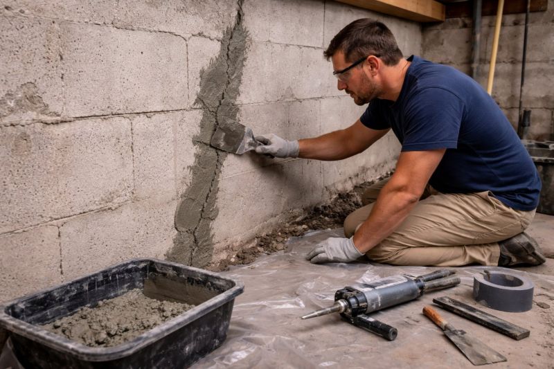 Foundation Crack Repair in Thomaston, CT