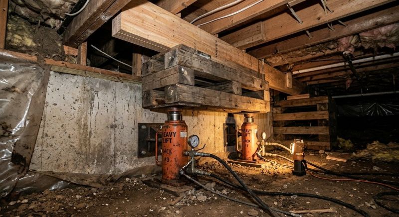 Foundation Jacking in Middlebury, CT