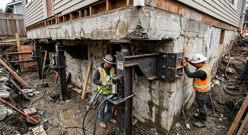 Foundation Lifting in Oakville, CT