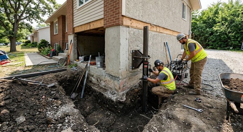 Foundation Pier Repair in New Milford, CT
