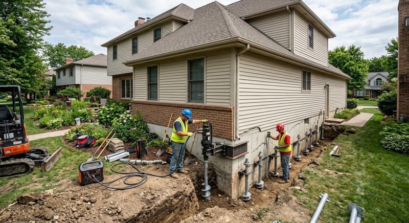 Helical Piers Installation in New Milford, CT