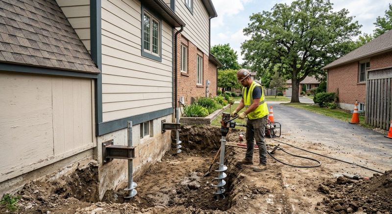 Helical Piers Installation in New Milford, CT