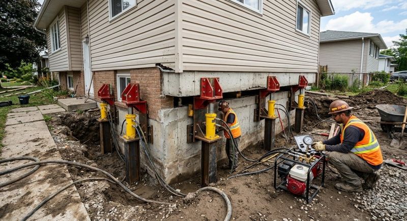 Sinking Foundation Lifting in New Milford, CT