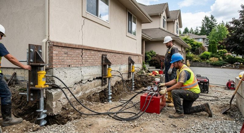 Sinking Foundation Lifting in New Milford, CT