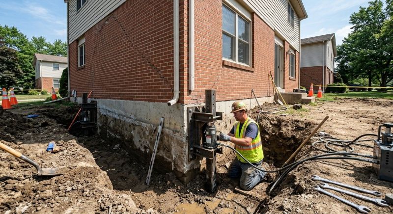Sinking Foundation Repair in New Milford, CT