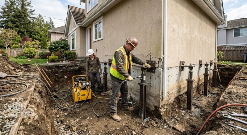 Sinking Foundation Repair in New Milford, CT