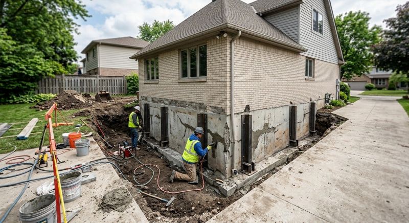 Sinking Foundation Repair in Middlebury, CT