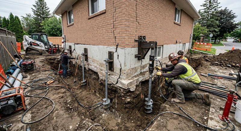 Sinking Foundation Repair in Sharon, CT