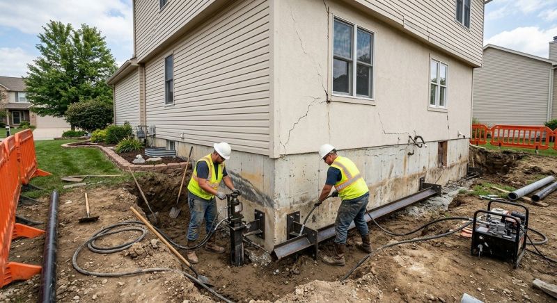 Sinking Foundation Repair in Wappingers Falls, NY